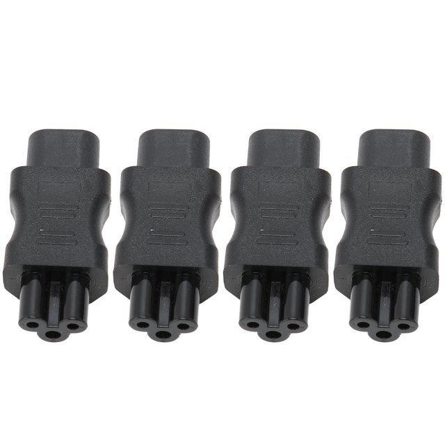 Power Cord Adapter Connector, 10A 250V 2.5A 250V IEC320 C8 To C5 Converter Plug And Play 4pcs Reinforced Design For Desk Lamp For Digital Camera