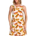thumbnail image 1 of Disketp Hot Dog In Heart para Vestido sin Mangas para Mujeres, Vestidos de Verano para Mujeres, Casual y Holgado para la Playa, 1 of 7