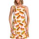 thumbnail image 1 of Balery Hot Dog In Heart Vestidos de verano para mujer con estampado: vestido holgado sin mangas, vestido playero informal y cómodo para días calurosos., 1 of 7