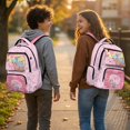 thumbnail image 3 of Garronmavis Axolotl Boba Girls Backpack Adjustable Shoulder Straps School Bag Multi-Pocket Book Bag 17 inch for 8-12 Elementary School Students Back to School Gift, 3 of 8