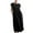 Black, variant on Npasoilc Summer Dresses for Women Short Sleeve Round Neck Vintage Linen Solid Color Casual Loose Long Dress