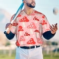 thumbnail image 4 of Fotbe Cute Mushroom1 Baseball Jersey Shirt for Men and Women, Casual Short Sleeves Button Down T-Shirt-X-Large, 4 of 9