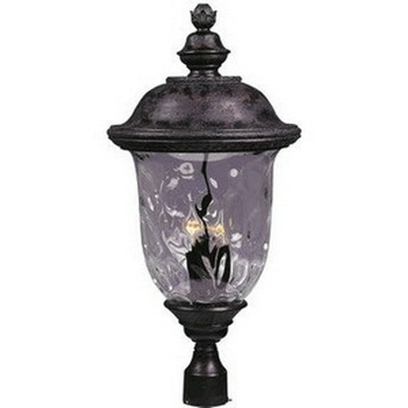 Maxim Carriage House VX Three Light 29-Inch Outdoor Post Light - Oriental Bronze - 40421WGOB