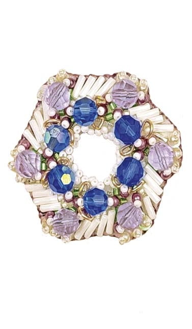 BP-362C Kit for making Crystal Art brooch Winter wreath