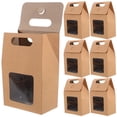 thumbnail image 1 of Bolsas Kraft con ventana transparente para galletas Bolsas de papel marrón Bolsas de papel Kraft para envasado de alimentos Bolsas Kraft para pequeñas empresas para exhibición de tiendas, 1 of 5