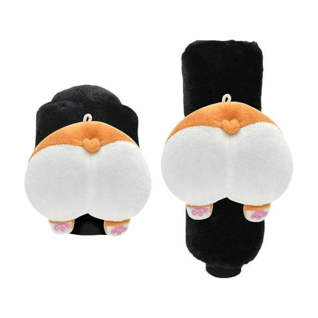 Car Knob Cover Protector Decoration Short Plush Cartoon AntiSlip Level Cover Gear Handbrake Cover