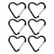 thumbnail image 1 of Uxcell Clip de Resorte en Forma de Corazón [Paquete de 6] - Clip de Llavero Gancho de Resorte [Negro/Aleación de Aluminio], 1 of 6