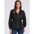thumbnail image 3 of DARING DIVA Zipper Lightweight Hiking Hooded Windbreaker Raincoat M Black, 3 of 6