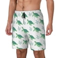 thumbnail image 2 of Haiem Turtle Mens Swim Trunks with Compression Liner 2 in 1 Swimming Shorts Stretch Swimwear Quick Dry,Board Shorts-XX-Large, 2 of 9