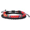 thumbnail image 3 of SUSHANG Volcanic Stone Combination Bracelet Bracelet Adjustable Boho Surfer Bracelet for Men Women Thin String Rope Handmade Beach Bracelet Colorful Bracelet Bohemia Bracelet, 3 of 3