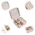 thumbnail image 3 of Travel Jewelry Box for Women Birthday Gifts Small Portable Organizer Case Sakura Pink, 3 of 8