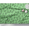 thumbnail image 2 of Soimoi Green Cotton Duck Fabric Crystal Stone Geometric Printed Fabric 1 Yard 42 Inch Wide, 2 of 3