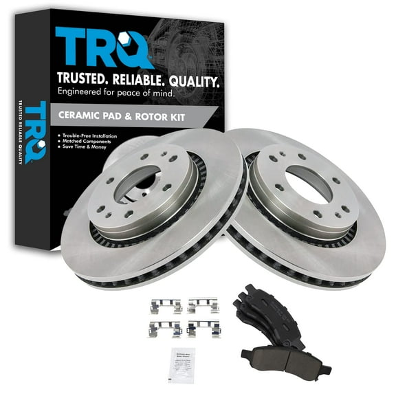 TRQ Front Brake Pad & Rotor Kit Brake Pads Brake Rotor Ceramic Fits Select 2006-2007 Buick Rainier 2006-2009 Chevrolet Trailblazer GMC Envoy 2007-2008 Isuzu Ascender 2007-2009 Saab 9-7x