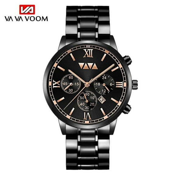VAVA VOOM Top brand stainless steel watch band High quality classic clock Men's watch Multifunctional sports watch reloj hombre