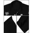 thumbnail image 4 of HAPPY BAY Men's Hawaiian Shirt Fashion Button Down Short Sleeves Holidays Aloha Party Casual Tops Summer Beaches Shirts for Mens XXL Coal, Solid, 4 of 6