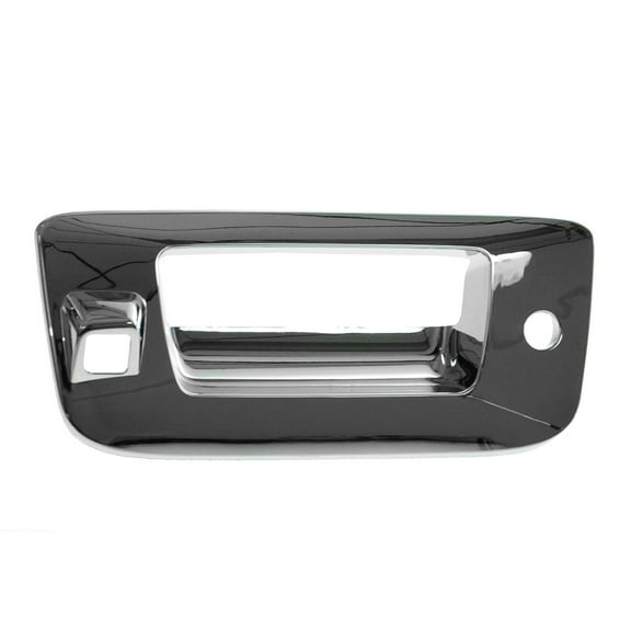TRQ Tailgate Handle Bezel with Key & Camera Hole All Chrome for Silverado Sierra DHA64633
