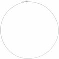 thumbnail image 2 of 925 Sterling Silver Rhodium Plated 1mm Solid Cable 24 Inch Chain Chain Necklace for Women and Men, 2 of 2