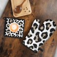 thumbnail image 4 of Leopard Print Pattern Kitchen Oven Mitt and Pot Holder Sets 2 Pcs for Baking, Cooking and Grilling, Heat Resistant Up To 392 °F, 4 of 6