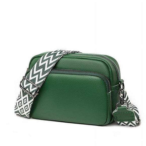 Women's Leather Crossbody Bag Women's Small Shoulder Bag Adjustable Wide Shoulder Strap Camera Handbag