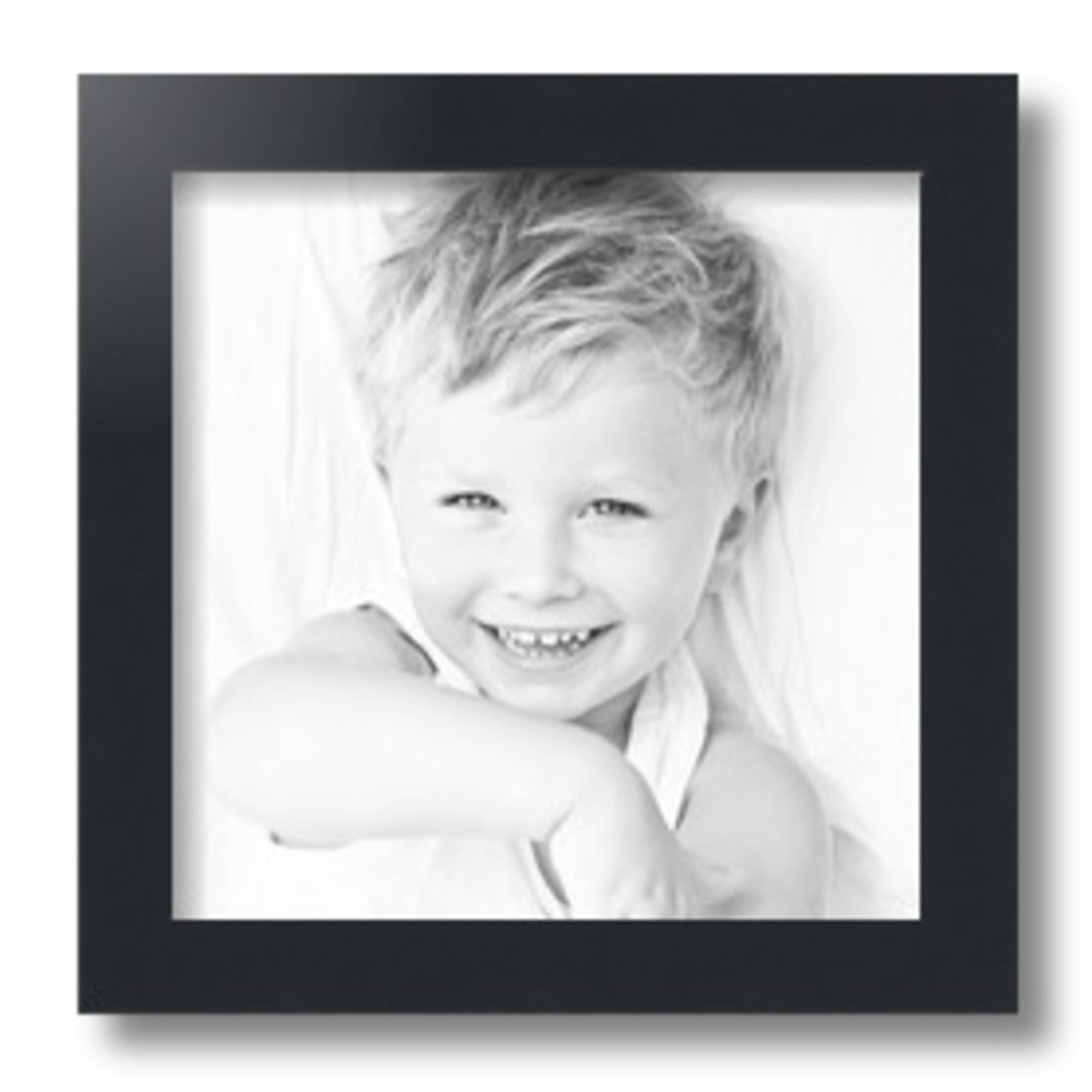 ArtToFrames 10x10 Inch Black Picture Frame, This Black MDF Poster Frame is Great for Your Art or Photos, Comes with Regular Glass (3926)