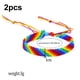 thumbnail image 2 of 2 pulseras de arcoíris para cama para hombre y mujer, pulsera de amistad para gays y lesbianas, pulsera ajustable, 2 of 6