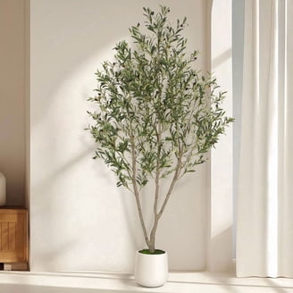 DR.Planzen 6FT Artificial Olive Tree in Pot, Faux Olive Plants