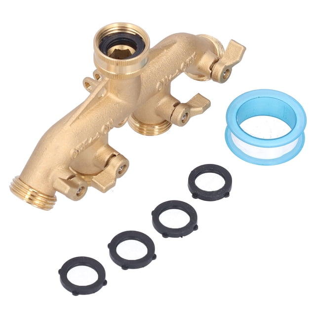LHCER Garden Water Hose Splitter 4 Way Water Tap Hose Connectors Distributor NPT 3/4
