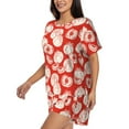 thumbnail image 2 of Naloa Tomatoes Women's Short-Sleeved Pajama Set, Loungewear, Summer pajamas, Breathable Cozy - 4X-Large, 2 of 9