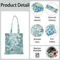 thumbnail image 4 of Wood Grain Canvas Shopping Bag – Artistic Rustic Style Reusable Tote, 4 of 6