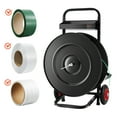 thumbnail image 1 of VEVOR Banding Strapping Cart, Fit for PET/PP/Polyester Strapping Coils with 8 or 16 in Core Size, Heavy Duty Strapping Dispenser Equipped with Upgrade Brake System, Built-in Spacious Tray for Tools, 1 of 9