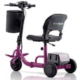 thumbnail image 6 of Ultra-Lightweight Foldable Mobility Scooters for Seniors & Adults,All Terrain Mobility Scooter with 300lbs,Arshin Electric Wheelchair Strong Device for Travel,2 Batteries,Variable Speed(Purple), 6 of 9