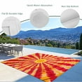 thumbnail image 4 of Fsddascl Yellow Red Boho Outdoor Rug for Patio/Deck/Porch, Non-Slip Large Area Rug 4 x 6 Ft, Farmhouse Gradient Abstract Tie Dye Art Indoor Outdoor Rugs Washable Area Rugs, Camping Rug Carpet, 4 of 5