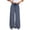 Navy, variant on Womens Knitted Casual Loose Striped Pajama Pants Elastic Waist Drawstring Wide Leg Travel Lounge Pants