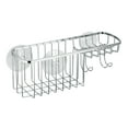 thumbnail image 3 of InterDesign Suction Bathroom Shower Caddy Combo Organizer Basket, Polished Stainless Steel, 3 of 6