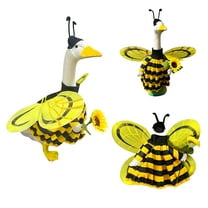 LAMIRO 1 Set Porch Goose Outfits Lawn Cement Statue Costume,Outdoor Graduate Summer Patio Yard Lawn Art Decoration