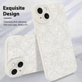thumbnail image 3 of Funda de teléfono MZELQ para iPhone 15 Plus de silicona con estampado floral blanco, 3 of 6