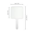 thumbnail image 2 of Unique Bargains 1pc Portable Square Handheld Mirror for Personal Grooming White Large, 2 of 5