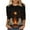 Black#halloween tshirts women 3/4 sleeve, variant on aohooy Plus Size Women Halloween Shirts 3/4 Sleeve Crewneck Shirt Funny Holiday Tees Pumpkin Witch Ghost Graphic Tee Pullover Tops Multicolor,L