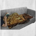 thumbnail image 6 of Autumn Soft Flannel Fleece Throw Blanket, Dramatic Scene with Fall Season Woodland and Wooden Old Benches Photo, Cozy Plush for Indoor and Outdoor Use, 70" x 90", Multicolor, by Ambesonne, 6 of 6