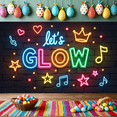thumbnail image 7 of Neon Theme Let's Glow Banner Creative Decorative Glow in the Dark Neon Party Banner for Music Event Dance Party Kids Celebration, 7 of 7