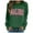 Dark Green, variant on Womens Sweatshirts Malibu Letter Print Fall Crewneck Sweatshirt Relaxed Fit Basic Top Essential Casual Outfit Hoodies for Women Light Yellow M