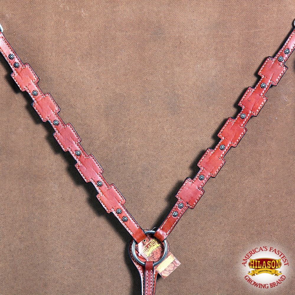 Western Horse Breast Collar Tack American Leather Mahogany