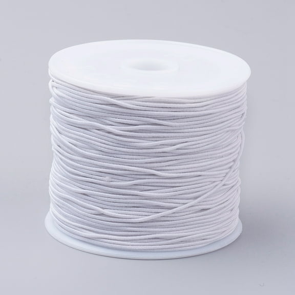 1Roll Elastic Cords White 0.8mm 26.24~28.43 yards(24~26m)/roll