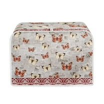 Renewold Retro Butterfly Toaster Cover 2 Slice Bread Toaster Dust Cover Anti Splash Wide Slot Kitchen Broiler Appliance Dust Protection Cover