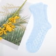 thumbnail image 2 of Unique Bargains 1 Pair Women's Soft Sleep Cozy Socks Sky Blue 93% Polyester 7% Spandex, 2 of 5