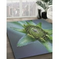 thumbnail image 3 of Ahgly Company Machine Washable Indoor Rectangle Transitional Dark Sea Green Area Rugs, 2' x 4', 3 of 7