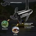 thumbnail image 3 of PEXMOR 46LBS Thrust Saltwater Transom Mounted Electric Trolling Motor w/LED Battery Indicator 8 Variable Speed for Inflatable Boats, Jon Boat, Pontoon Fishing Boat, 3 of 7