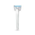 thumbnail image 3 of Angara Natural 1.35 Ct. Aquamarine with Diamond Classic Ring in 14K White Gold for Women (Ring Size: 3), 3 of 9