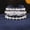 T0346 White Gold, variant on Stainless Steel 1 Ct Cubic Zirconia Oval Stackable Ring for Women US Size 10 4 Piece Set
