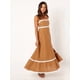 thumbnail image 4 of Vestido largo de retazos con rayas onduladas para mujer, vestido Midi elegante con tirantes finos, Espalda descubierta, fiesta de noche, 4 of 5